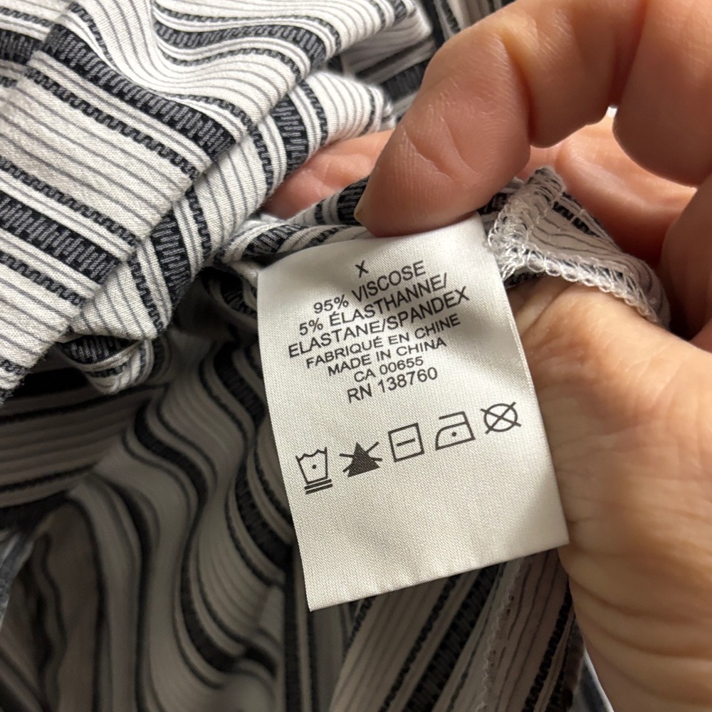 Striped Black and White ladies shirt - Picture 4 of 4